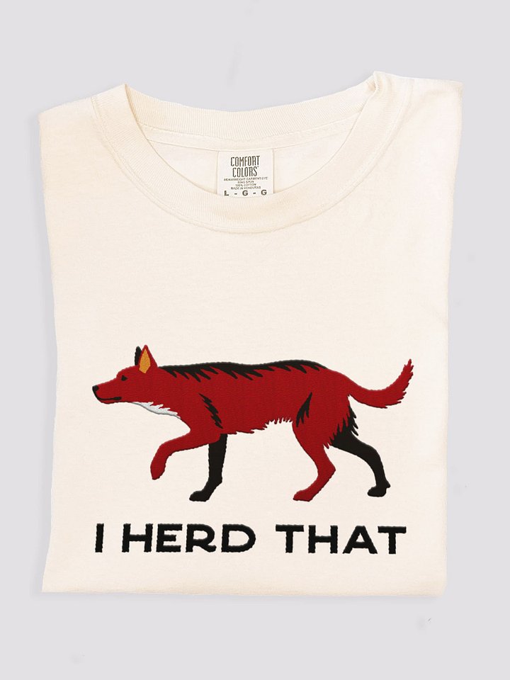 I Herd That T-Shirt(Embroidered) of an Australian Kelpie(Brown) product image (1)