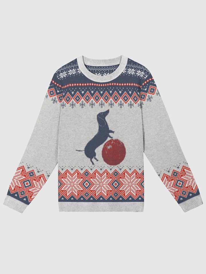 Dachshund Joy Knitted Crewneck Sweater Classic Fit product image (5)