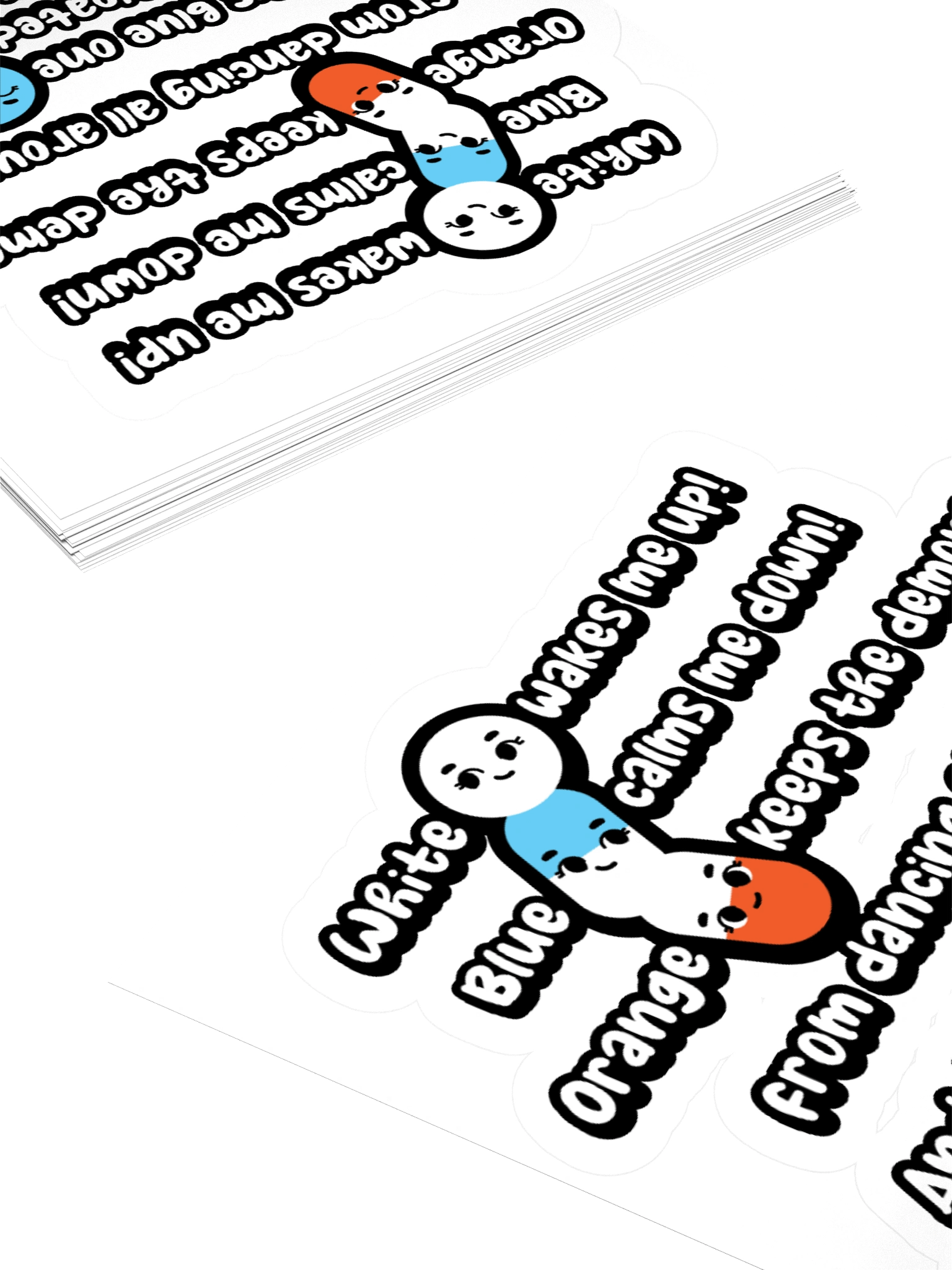 White wakes me up, blue calms me down… Sticker product image (4)