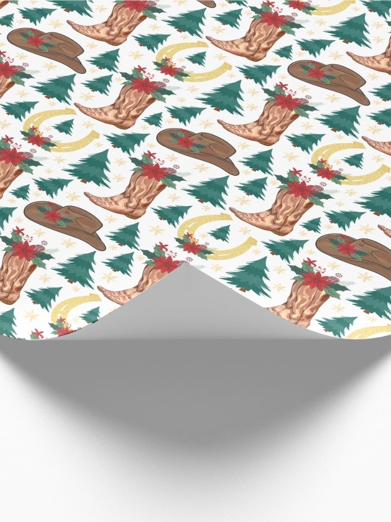 Cowboy Christmas Gift Wrapping Paper product image (2)