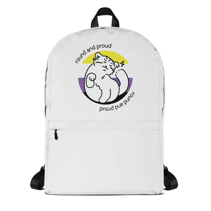 Round and Proud Manul Nonbinary Version - Backpack product image (1)