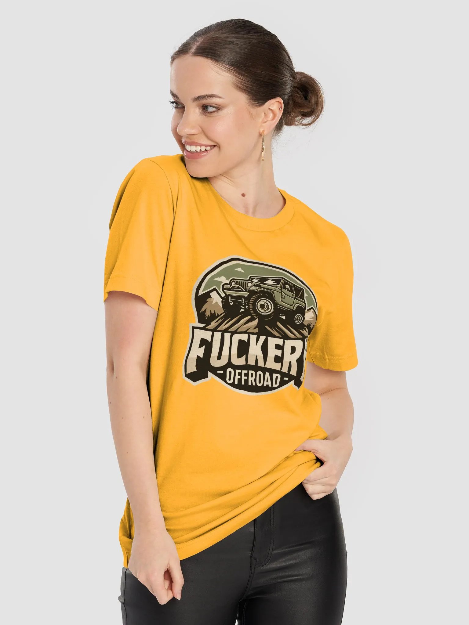 Unisex t-shirt with Fuckery Jeep Logo and Finesse Slogan (light colours) product image (46)