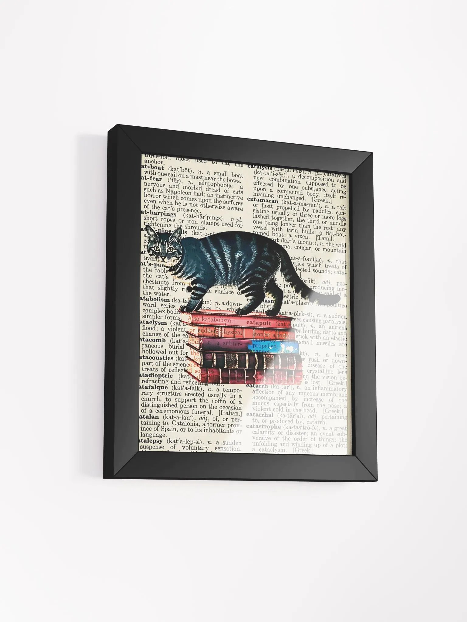 Reader Cat Dictionary Wall Art for Book & Cat Lovers product image (13)