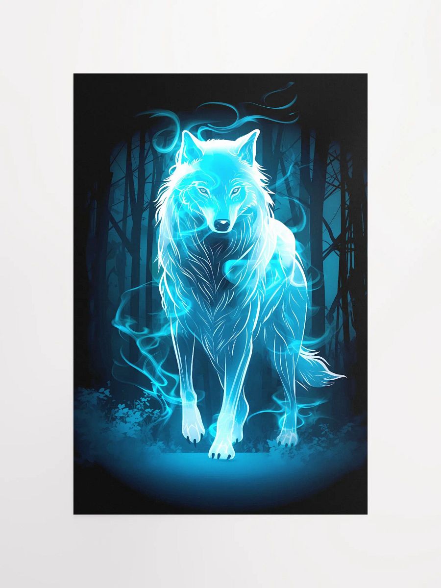 Mystical Neon Wolf Poster product image (2)
