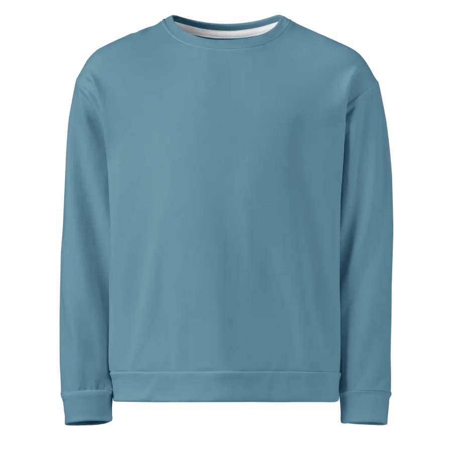 Plain Medium Light Blue Soft Summer Unisex Recycled Polyester Heavyweight Premium Sweatshirt by Treasure Pie product image (1)