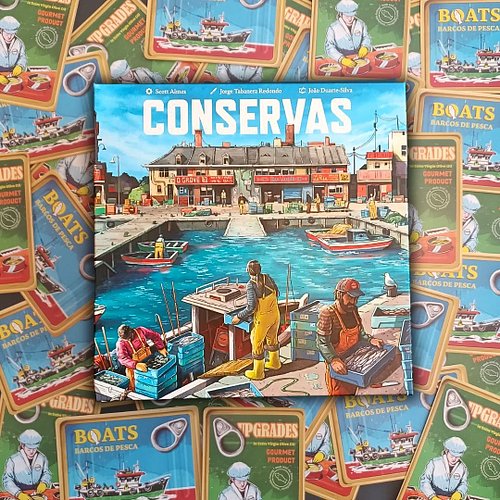 My new-to-me solo game, and I'm hooked!  A board game about fishing and selling your catch in the market to make money and gr...
