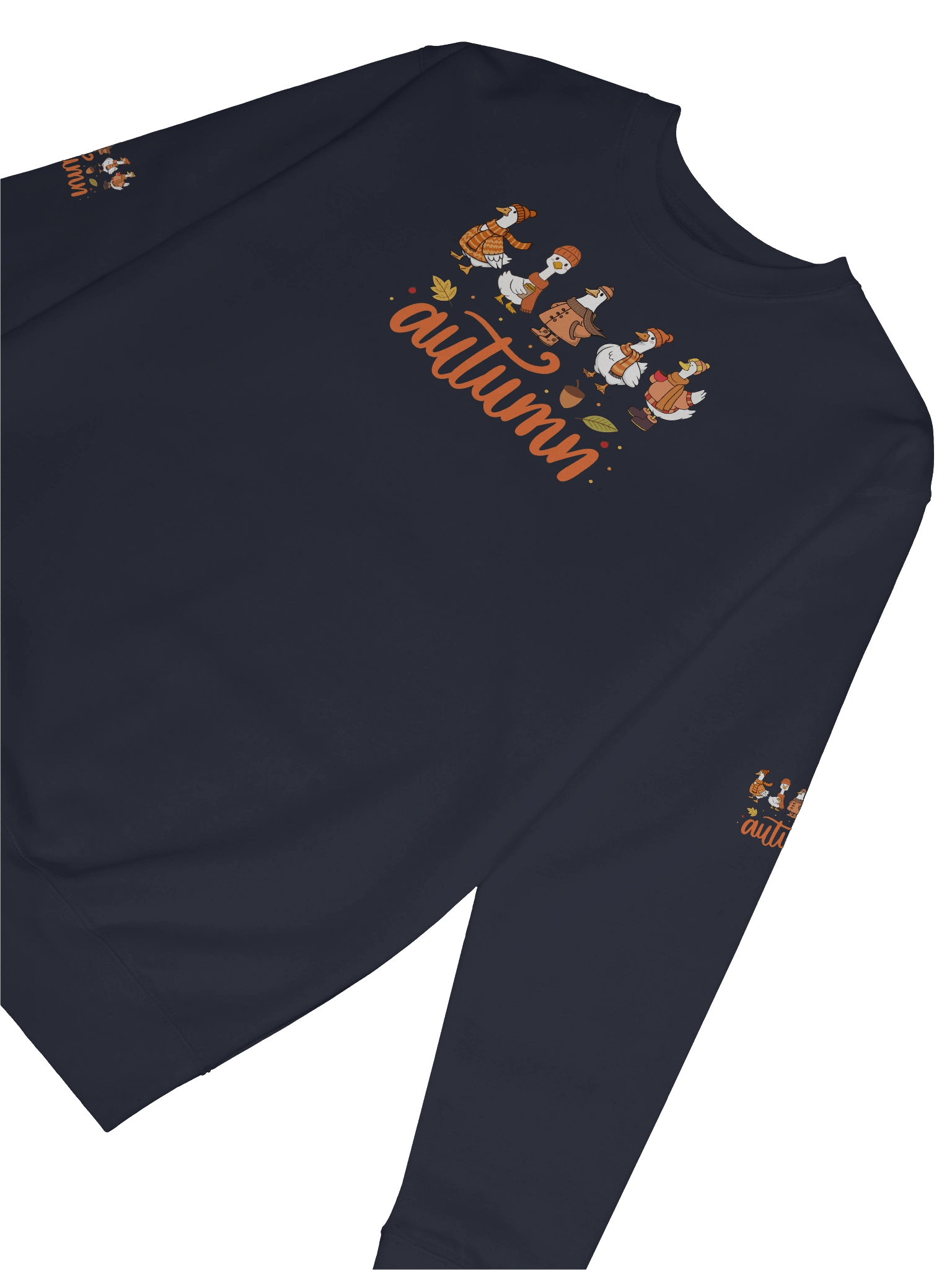 Cozy Autumn Duck's Typography Sweatshirt product image (63)