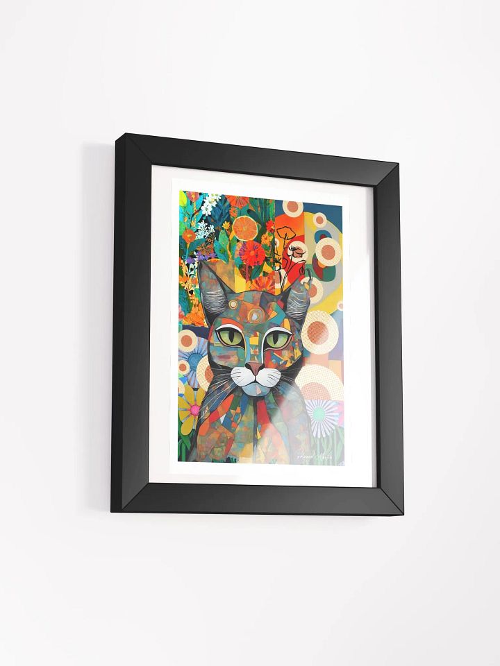 'Jardin Cat' by Edward Martin-Collage Print- Framed Art Poster product image (11)