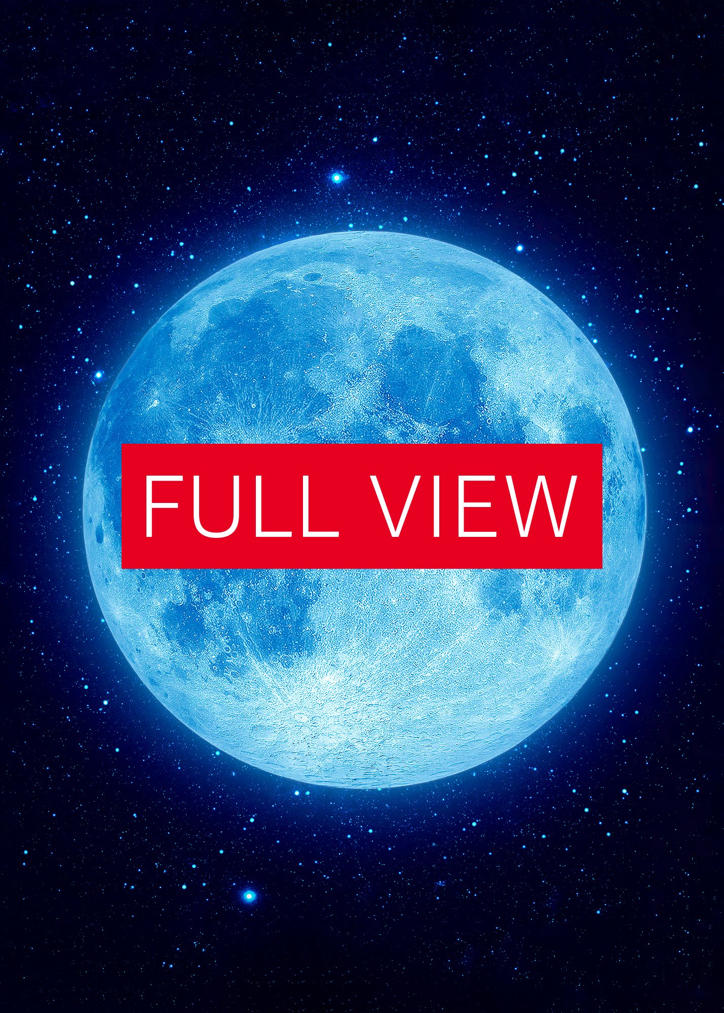 Full Moon, Blue Moon (Hi-Res poster) — space poster, Moon poster, space art, Moon photo product image (3)