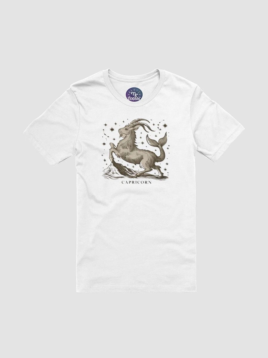 Unisex Capricorn Zodiac T-Shirt - Mythical Sea-Goat and Celestial Design, Astrology Gift product image (3)