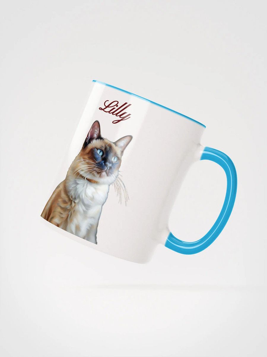YOUR SIAMESE! / BICOLOR MUG WITH PERSONALIZED NAME / DIGITAL ART product image (3)