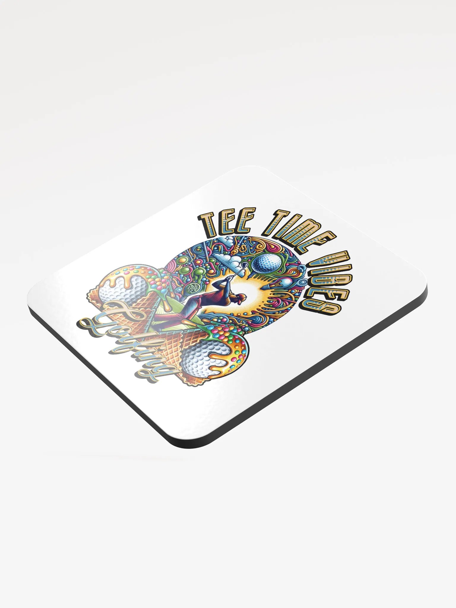 Tee Time Vibes Golfing Swing Time Coaster Set product image (4)