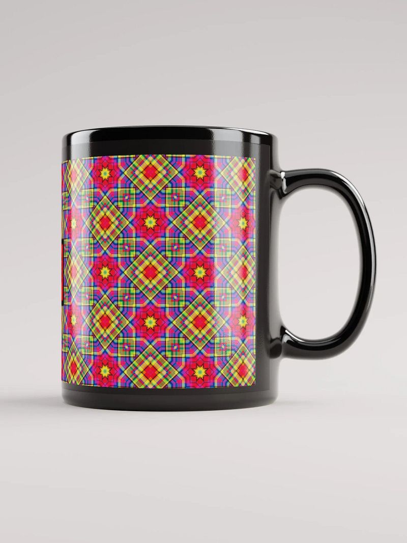 8T Sips Mosaic Black Glossy Mug