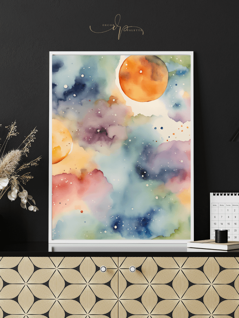 Watercolour Abstract Space Painting Printable Wall Art product image (4)