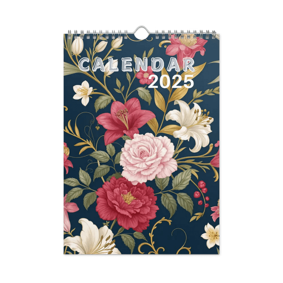 SEAMLESS FLORAL PATTERN WALL CALENDAR 2025 product image (3)