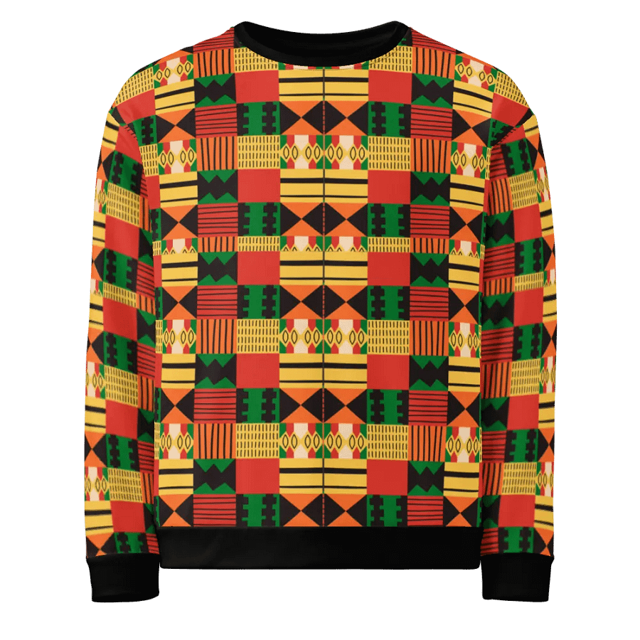 Eco-Chic: Flat African Pattern All-Over Print Sweatshirt product image (1)