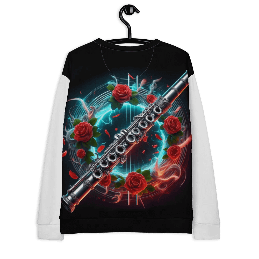 Melodic Roses and Silver Flute - Unisex Sweatshirt #9 product image (12)