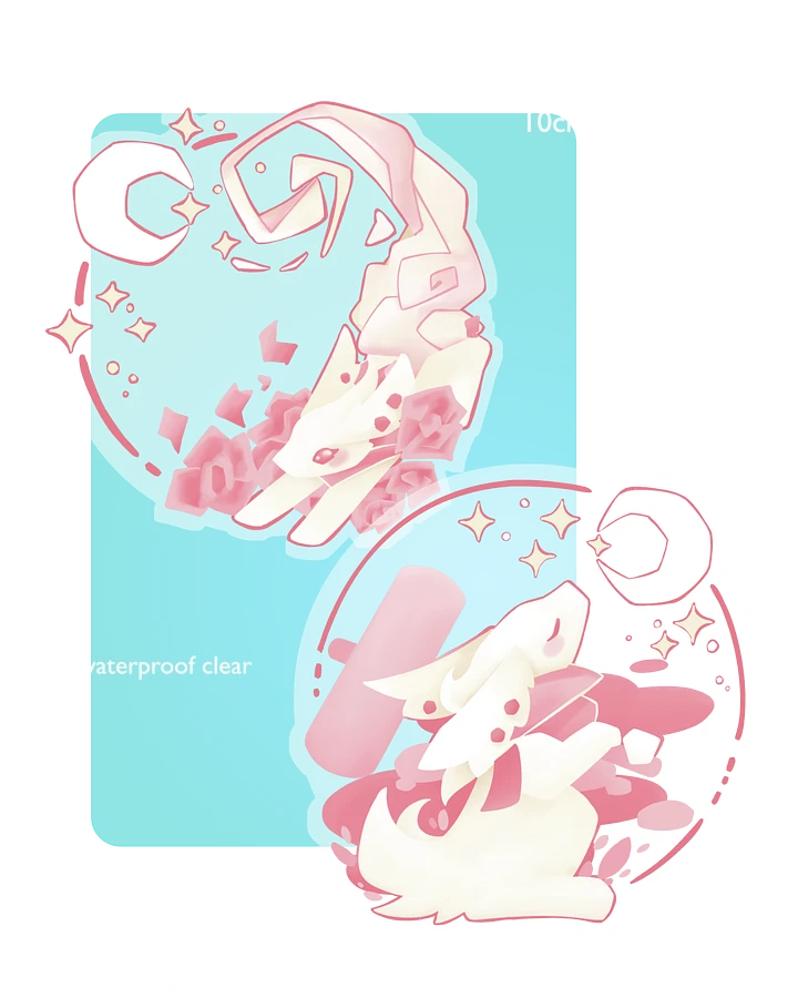 Moon Rabbit Clear Stickers product image (1)