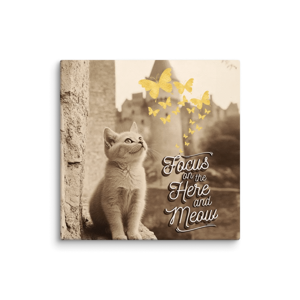 Here and Meow: Canvas Print product image (1)