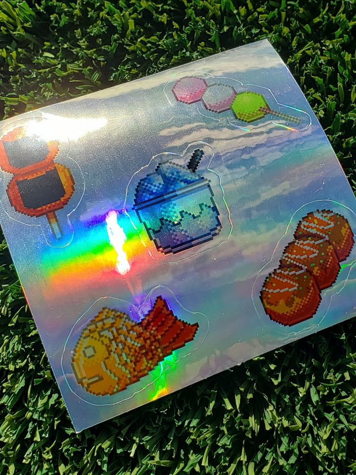 Holographic Japanese Pixel Food product image (2)