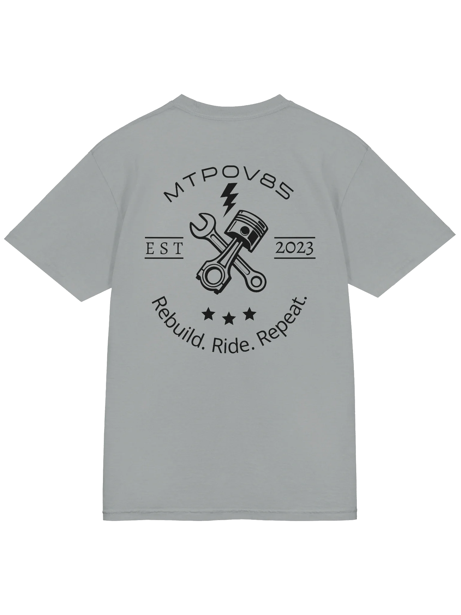 Rebuild. Ride. Repeat. Style 1, Grey T-Shirt product image (4)