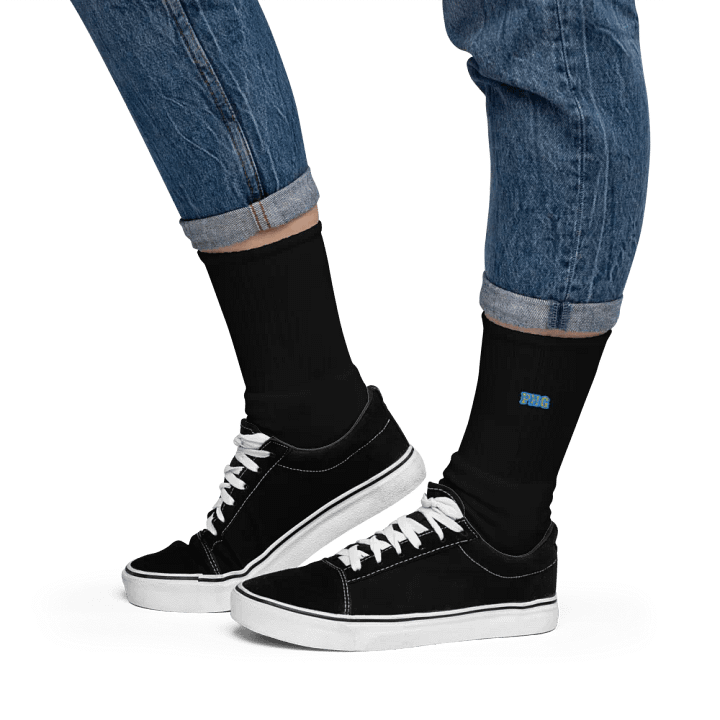 PHG Bold Minimalist Embroidered Crew Socks product image (1)