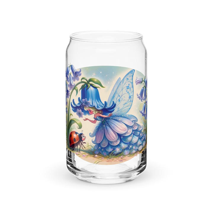 Bluebell Flower Fairy and Ladybug Glass with Optional Lid and Straw product image (2)