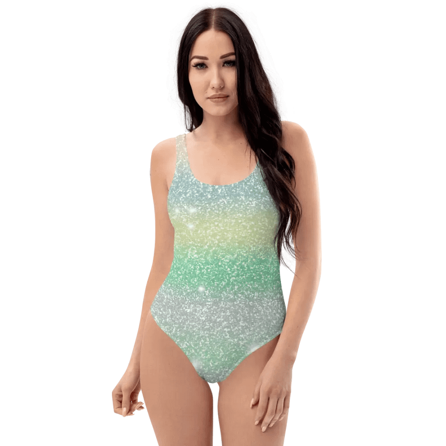 Glitter Unicorn Texture Design One Piece Swimsuit (11) product image (1)