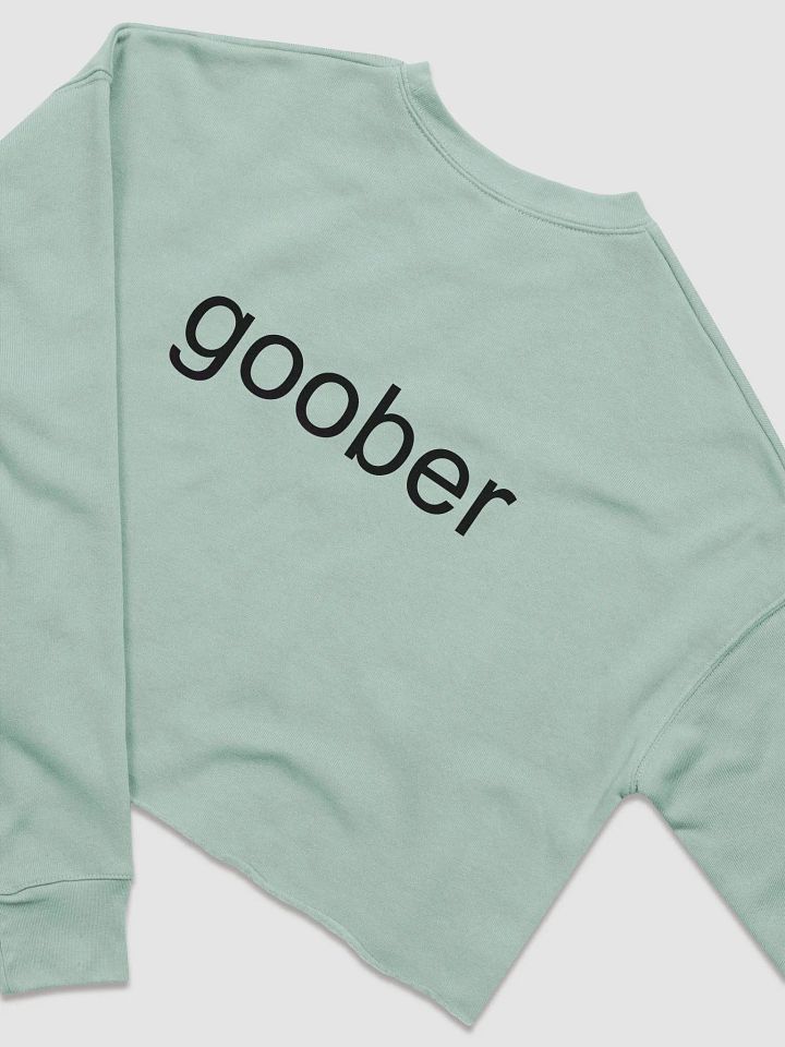 Goober (Black Text) Embroidered Crop Top Sweater product image (2)