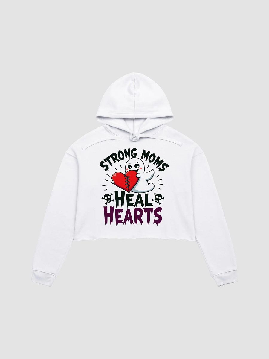 Ghostly Healing, Halloween, Healing Hearts, Strong Moms Crop Hoodie product image (2)