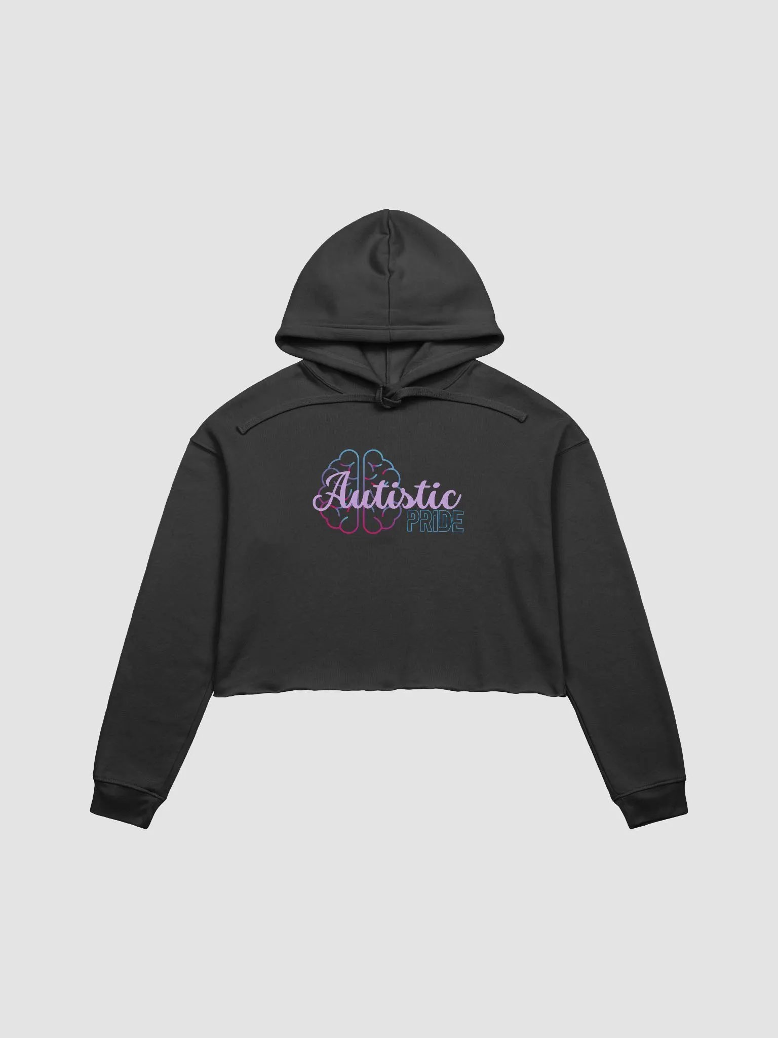 Autistic Pride Brain Gradient Crop Hoodie product image (3)