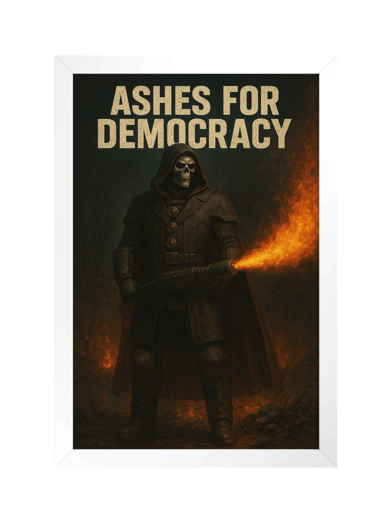"Ashes for Democracy" Framed Matte Poster product image (1)