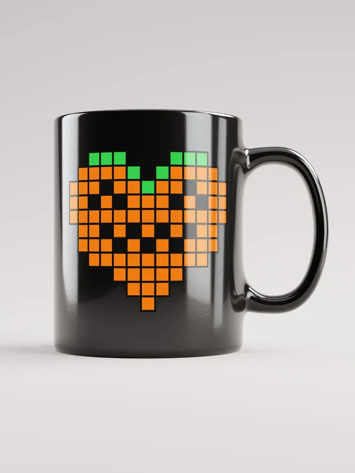 Pumpkin Heart Black Glossy Mug product image (2)