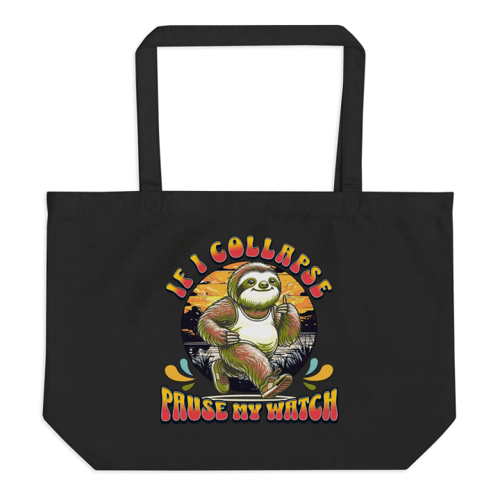 If I Collapse Pause My Watch Runner Sloth Sunset Tote product image (1)