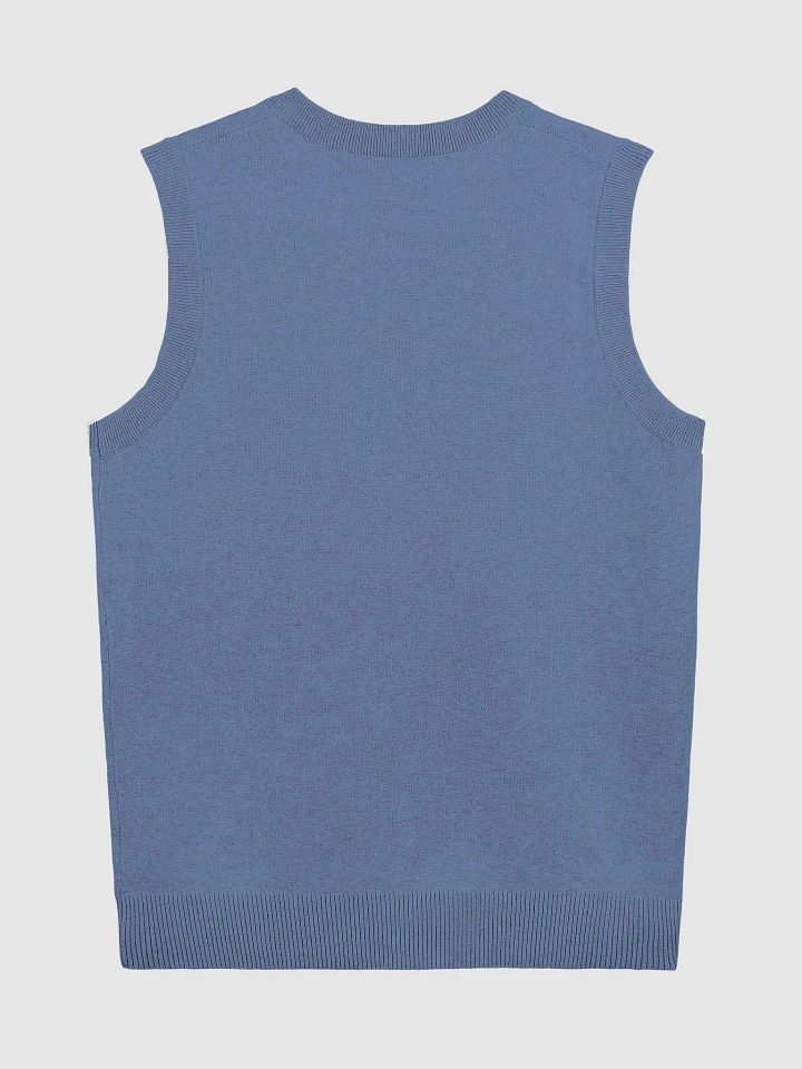 BUSY-BRAINED (lg. design, duotone blue) knitwear vest product image (9)