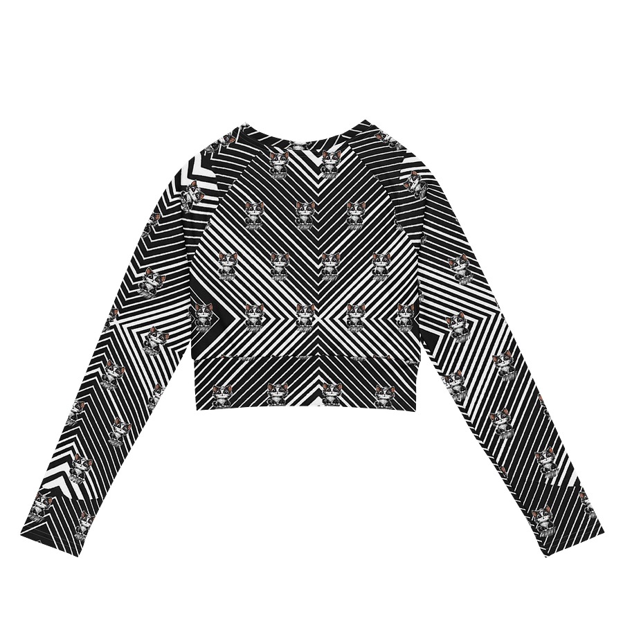 Buddy All-Over Print Recycled Long Sleeve Crop Top product image (7)