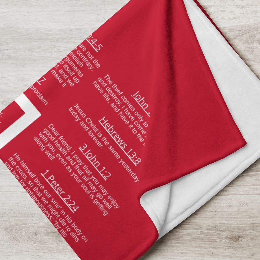 Armour Of God Red And White Prayer Blanket product image (9)