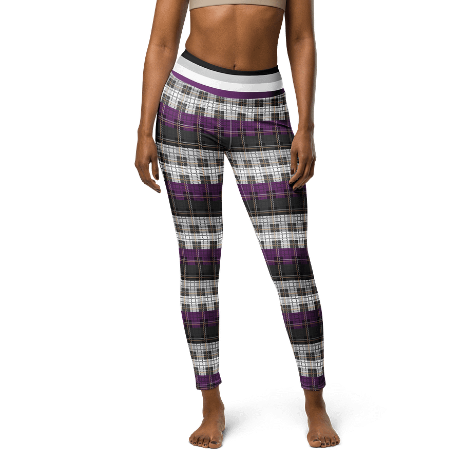 Asexual Pride Plaid Leggings product image (1)