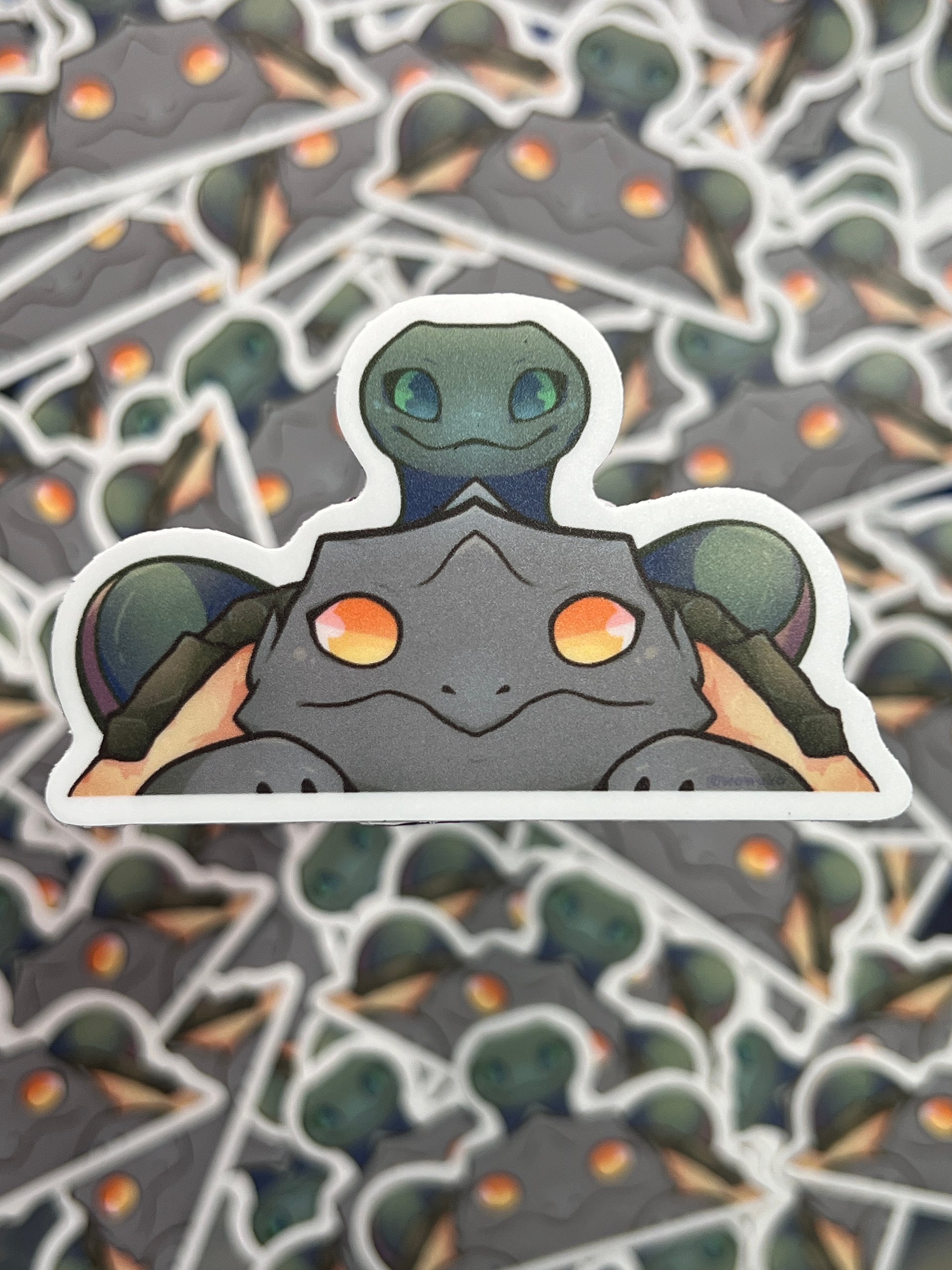 Four Symbols - Black Tortoise - Baby Peeker Sticker product image (1)