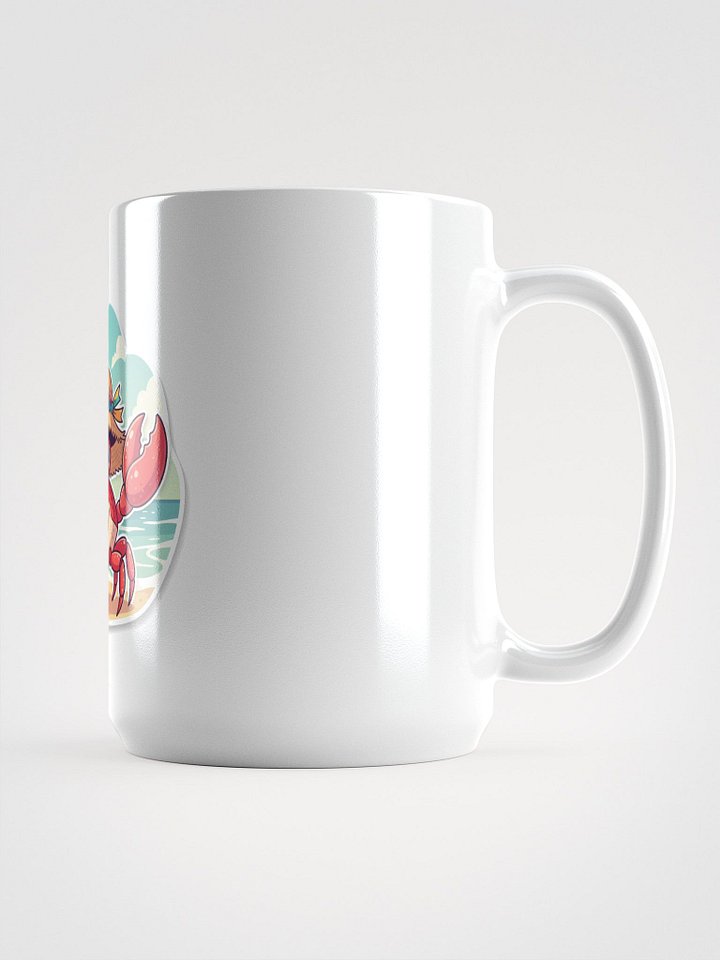 Hello Summer Crab White Glossy Mug product image (1)