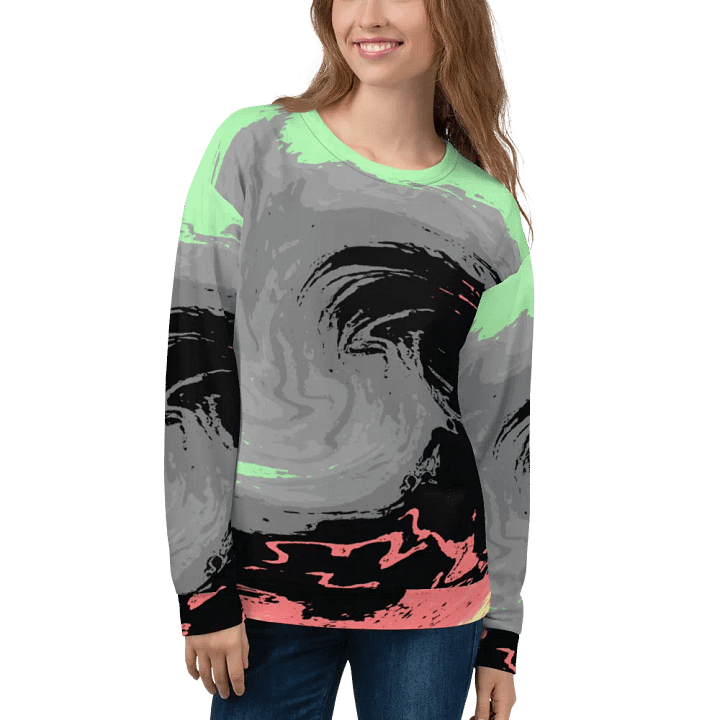 Abstract Swirling Energetic Melting Forest Unisex Sweatshirt product image (2)