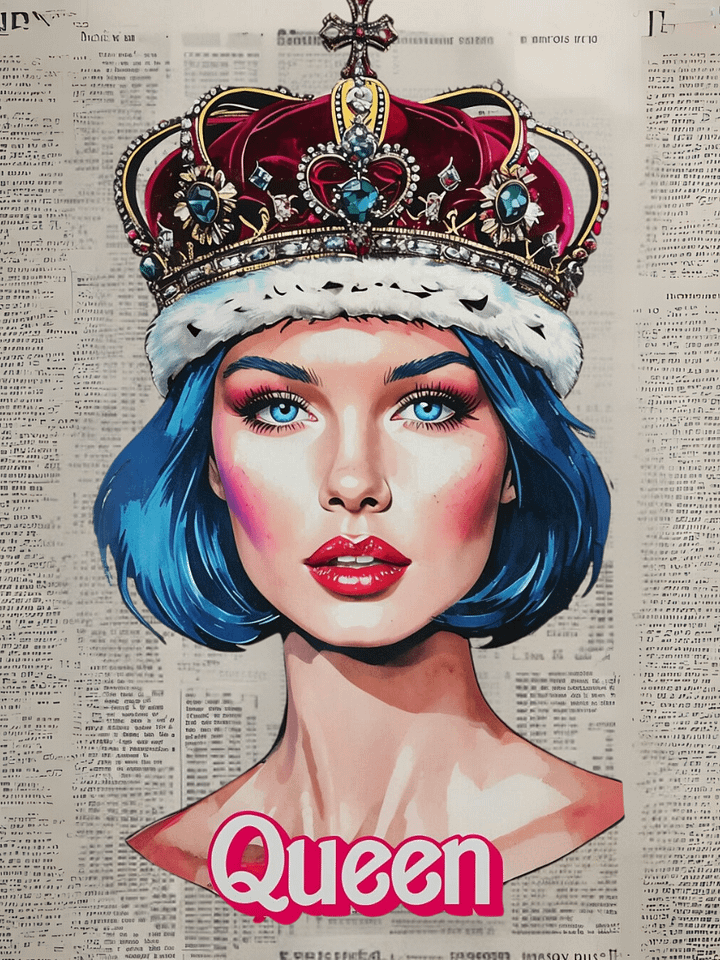 Regal Blue Crown Queen Poster product image (1)