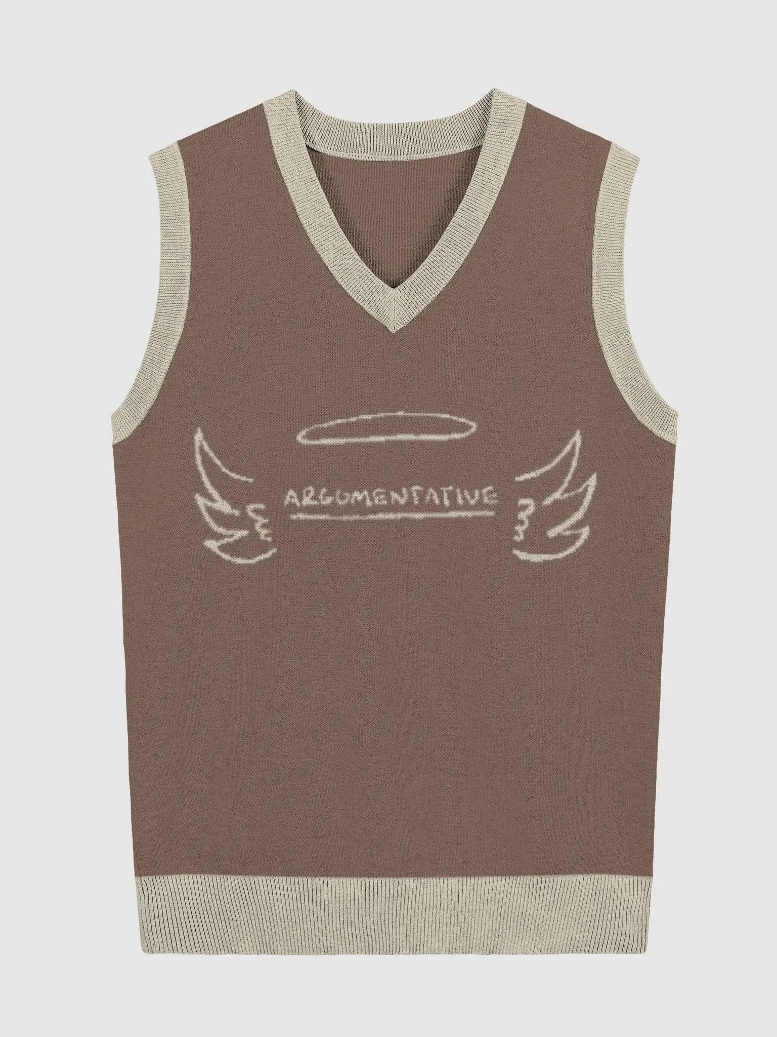 ANGELIC (lg. design, brown+taupe) knitwear vest product image (4)