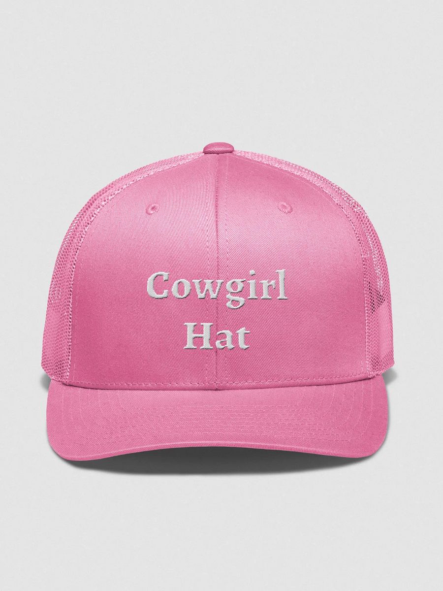 Cowgirl Hat - Embroidered Trucker Hat (Pink) product image (1)