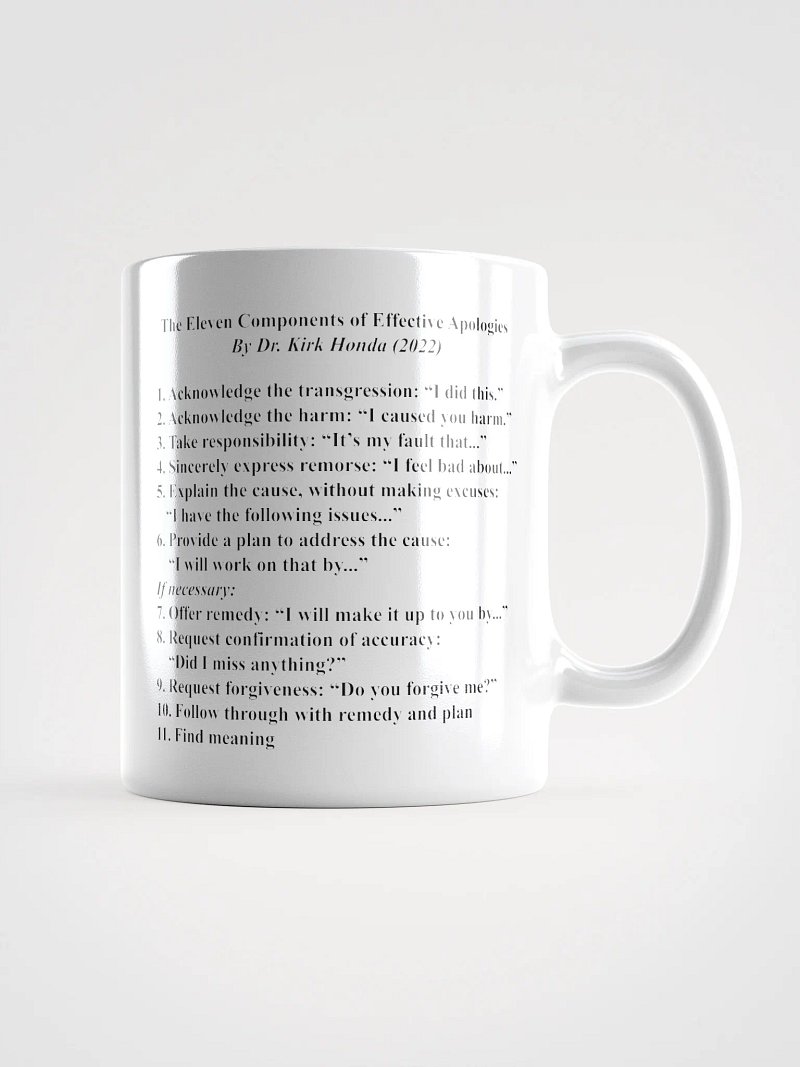 Effective Apologies - White Mug