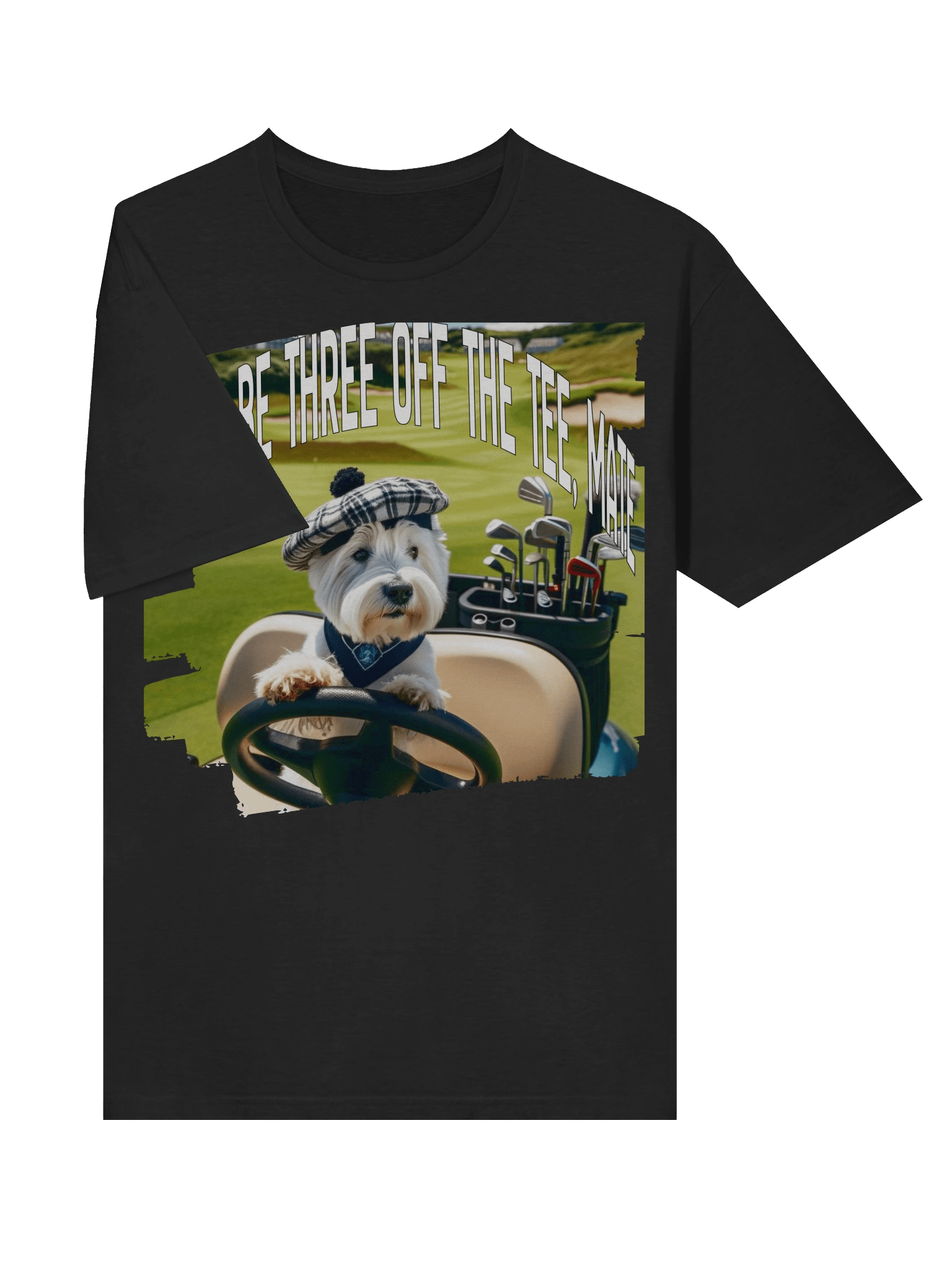 Westie, That'll be three off the tee Unisex Tee product image (24)