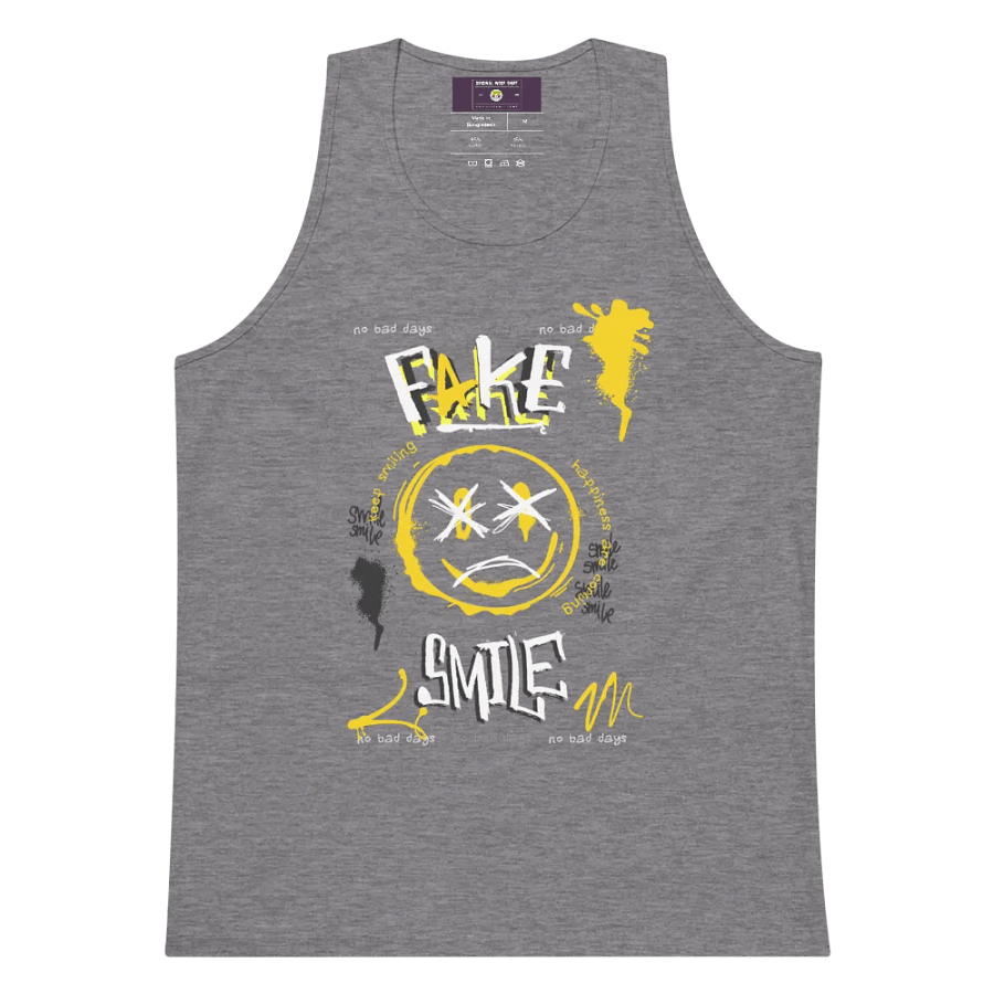 Fake Smile | Cotton Heritage Men's Premium Tank Top product image (64)