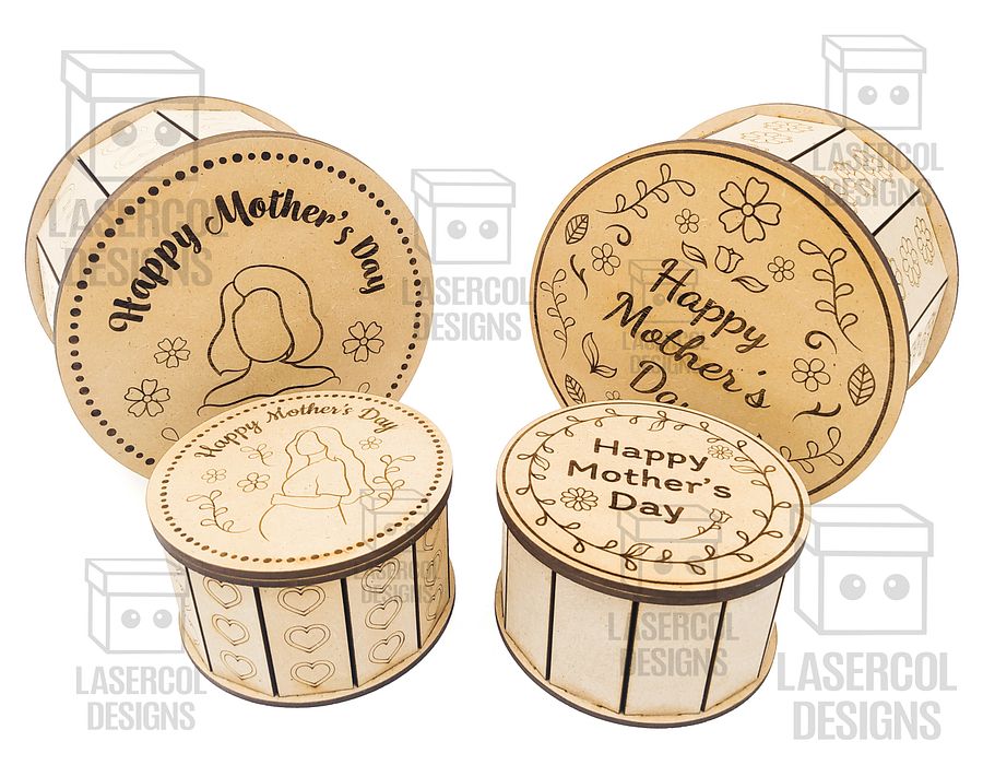 Mother's Day Gift Boxes (4 Styles, 2 Sizes) - Laser Cut Files product image (3)