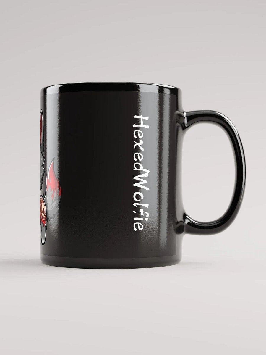 Eerie Wolf Chibi Black Glossy Mug product image (6)