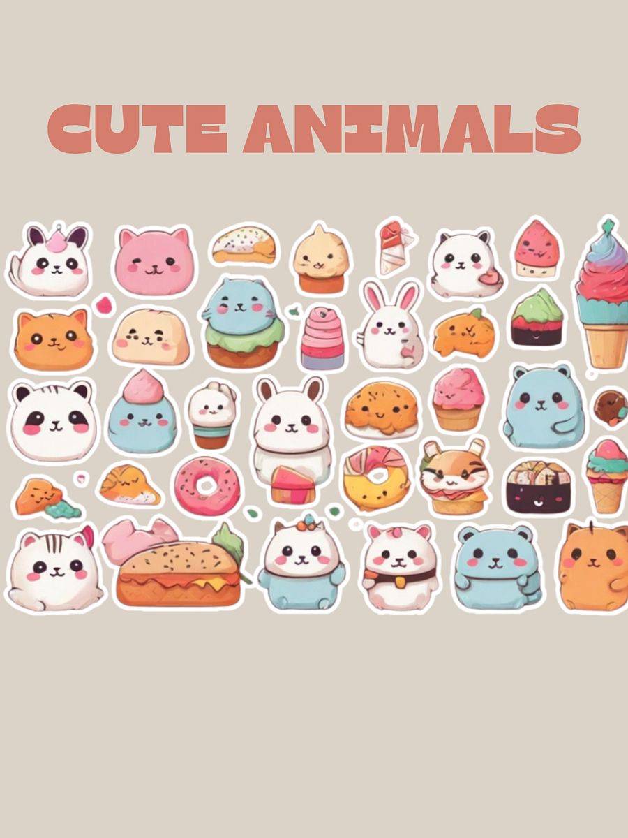 Cute Animals Sticker Sheet product image (8)